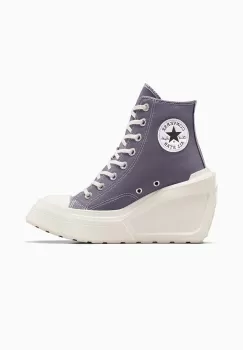Converse tenisi Chuck 70 De Luxe Wedge Platform femei, culoarea roz, A08282C imagine