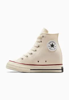 Converse tenisi Chuck 70 femei, culoarea alb, A12562C imagine