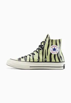 Converse tenisi Chuck 70 Glow In The Dark Zebra culoarea bej, A15032C imagine