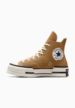 Converse tenisi Chuck 70 Plus femei, culoarea maro, A12321C imagine