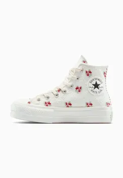 Converse tenisi Chuck Taylor All Star Lift culoarea alb, A13659C imagine