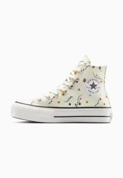 Converse tenisi Chuck Taylor All Star Lift culoarea alb, A15536C imagine