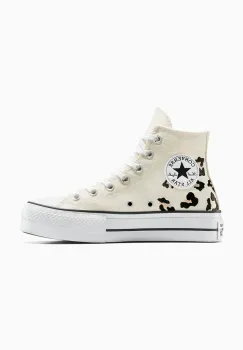 Converse tenisi Chuck Taylor All Star Lift culoarea bej, A14936C imagine