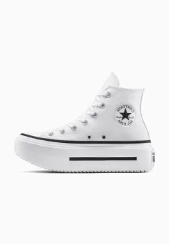 Converse tenisi Chuck Taylor All Star Lift Double Stack culoarea alb, A12976C imagine