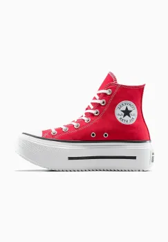 Converse tenisi Chuck Taylor All Star Lift Double Stack culoarea rosu, A15542C imagine