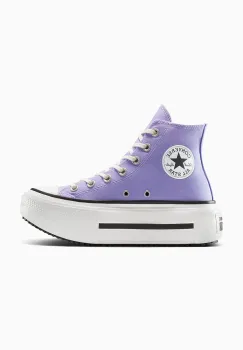Converse tenisi Chuck Taylor All Star Lift Double Stack culoarea violet, A15206C imagine