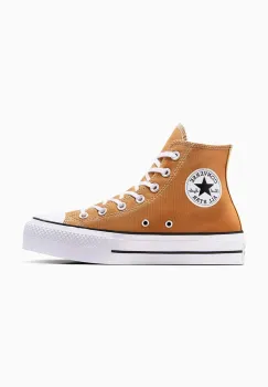 Converse tenisi Chuck Taylor All Star Lift femei, culoarea galben, A11537C imagine