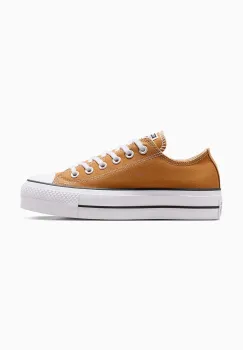 Converse tenisi Chuck Taylor All Star Lift femei, culoarea galben, A11540C imagine