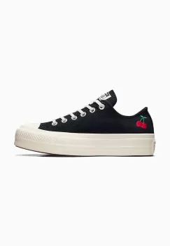 Converse tenisi Chuck Taylor All Star Lift femei, culoarea negru, A08862C imagine