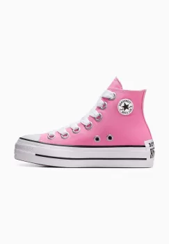 Converse tenisi Chuck Taylor All Star Lift femei, culoarea roz, A10423C imagine