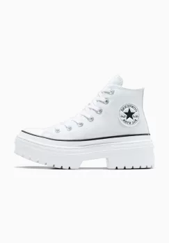 Converse tenisi Chuck Taylor All Star Lugged Heel femei, culoarea alb, A10364C imagine