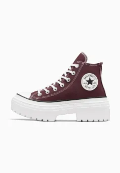 Converse tenisi Chuck Taylor All Star Lugged Heel femei, culoarea bordo, A09401C imagine