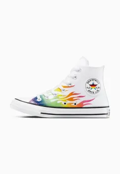 Converse tenisi Chuck Taylor All Star Pride culoarea alb, A15780C imagine