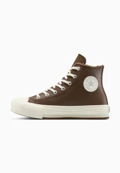 Converse tenisi Chuck Taylor All Star Star Eva Lift culoarea maro, A16430C imagine