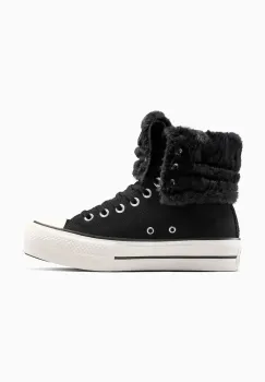Converse tenisi Chuck Taylor All Star Star Fold Over Lift culoarea negru, A15229C imagine