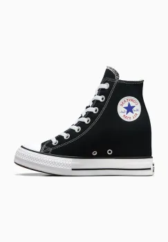Converse tenisi Chuck Taylor All Star Wedge femei, culoarea negru, A11909C imagine