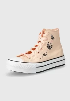 Converse tenisi copii A07355C culoarea portocaliu imagine