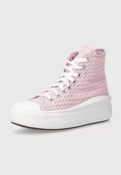 Converse tenisi copii A07358C culoarea roz imagine
