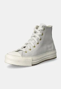 Converse tenisi copii CHUCK TAYLOR ALL STAR EVA LIFT culoarea gri, A10382C imagine