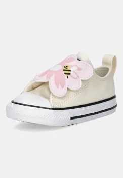 Converse tenisi copii CHUCK TAYLOR ALL STAR ONE STRAP culoarea bej, A13452C imagine
