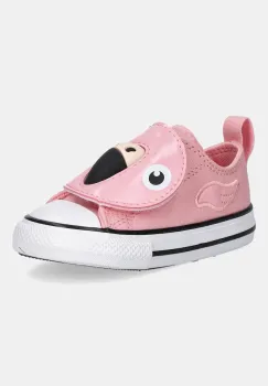 Converse tenisi copii CHUCK TAYLOR ALL STAR ONE STRAP culoarea roz, A11789C imagine