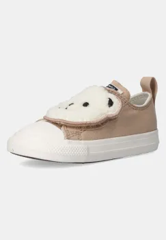 Converse tenisi copii CHUCK TAYLOR AS ONE STRAP culoarea bej, A10040C imagine