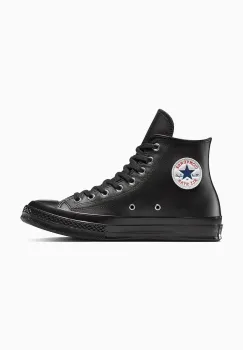 Converse tenisi de piele Chuck 70 culoarea negru, A15169C imagine