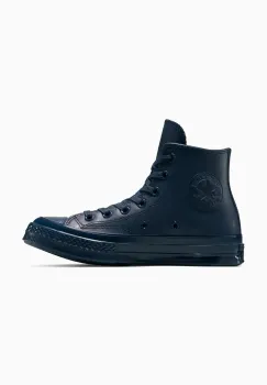 Converse tenisi de piele Chuck 70 culoarea negru, A15550C imagine