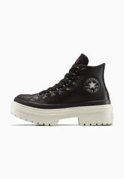 Converse tenisi de piele Chuck Taylor All Star Lugged Heel Cc culoarea maro, A12982C imagine
