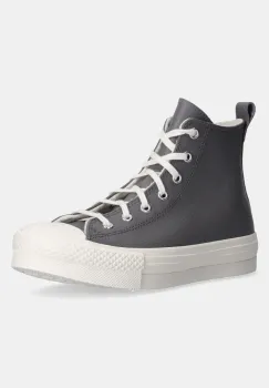 Converse tenisi de piele pentru copii CHUCK TAYLOR ALL STAR EVA LIFT culoarea gri, A09259C imagine