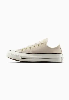 Converse tenisi din piele intoarsa Chuck 70 culoarea bej, A13829C imagine