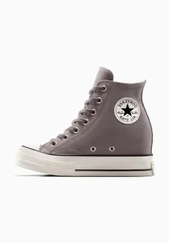 Converse tenisi din piele intoarsa Chuck 70 culoarea bordo, A13834C imagine