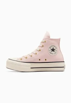 Converse tenisi din piele intoarsa Chuck Taylor All Star Lift culoarea roz, A13823C imagine