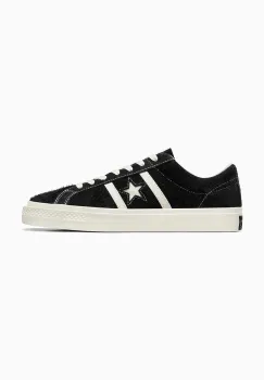 Converse tenisi din piele intoarsa One Star Academy PRO culoarea negru, A06426C imagine