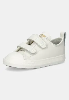 Converse tenisi din piele pentru copii Chuck Taylor All Star 2V culoarea alb, A13793C imagine