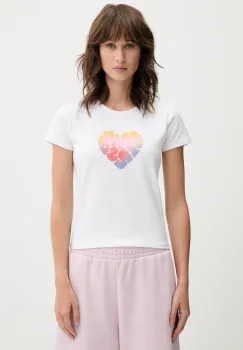 Converse tricou culoarea alb, 10028331-A03 imagine
