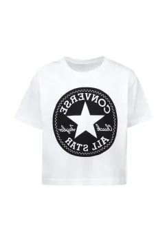 Converse tricou de bumbac pentru copii culoarea alb, 369787 imagine