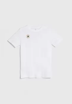 Converse tricou de bumbac pentru copii culoarea alb, cu imprimeu imagine