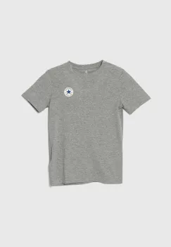 Converse tricou de bumbac pentru copii culoarea gri, cu imprimeu imagine