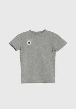 Converse tricou de bumbac pentru copii culoarea gri, cu imprimeu imagine