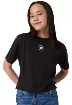 Converse tricou de bumbac pentru copii culoarea negru imagine