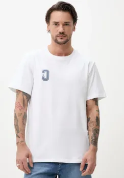 Converse tricou din bumbac barbati, culoarea alb, cu imprimeu, 10027362-A02 imagine