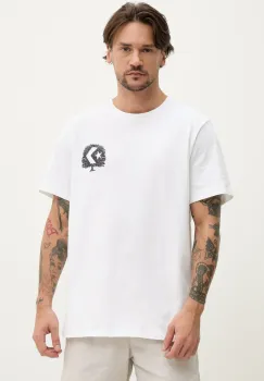 Converse tricou din bumbac barbati, culoarea alb, cu imprimeu, 10027666-A02 imagine
