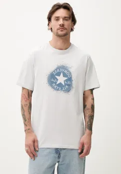 Converse tricou din bumbac barbati, culoarea gri, cu imprimeu, 10027998-A01 imagine