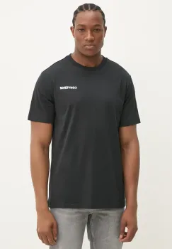 Converse tricou din bumbac barbati, culoarea negru, cu imprimeu, 10027367-A01 imagine