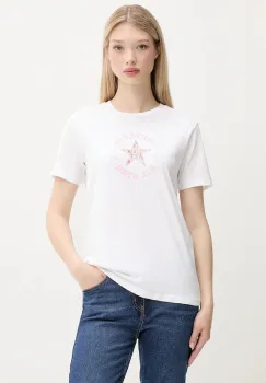 Converse tricou din bumbac culoarea alb, 10027751-A01 imagine
