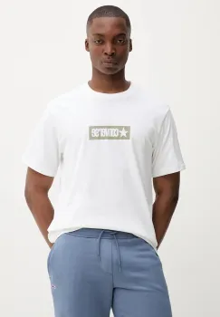 Converse tricou din bumbac culoarea alb, cu imprimeu, 10027995-A04 imagine
