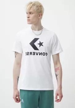 Converse tricou din bumbac culoarea alb, cu imprimeu imagine