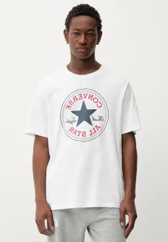 Converse tricou din bumbac culoarea alb, cu imprimeu, CVM5T459 imagine