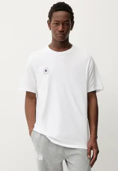 Converse tricou din bumbac culoarea alb, cu imprimeu, CVM5T565 imagine